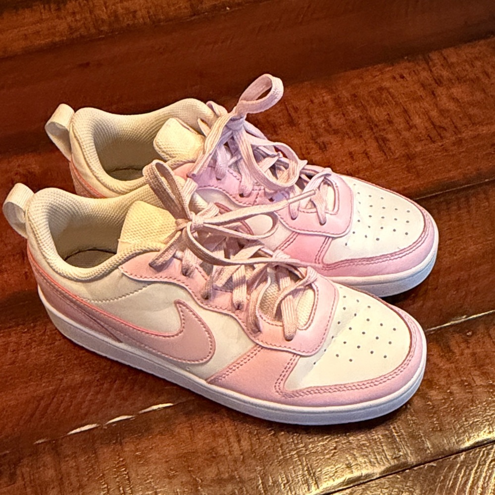 Nike Dunk Low Kids Pink and White Sneakers